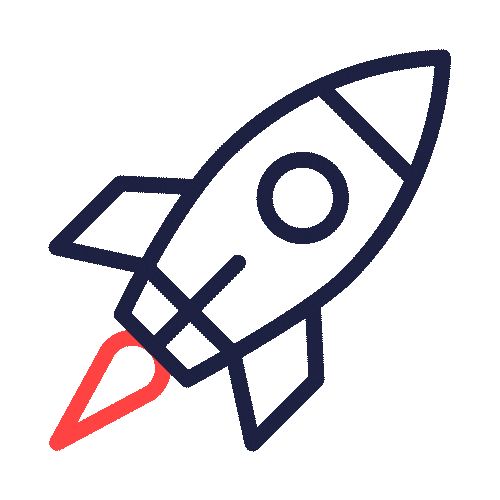 Rocket symbolizing growth
