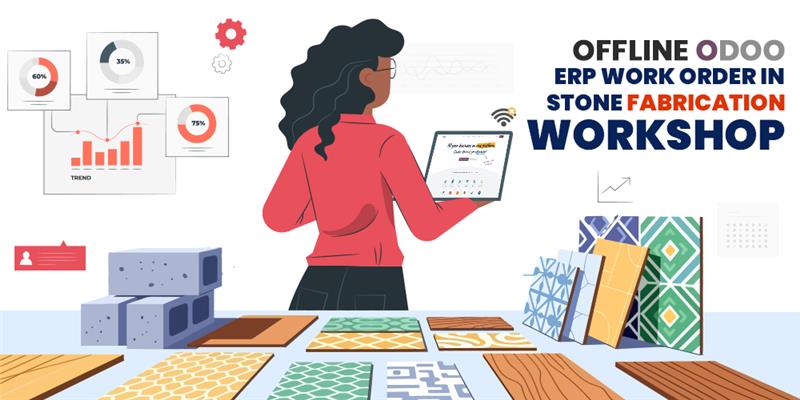 Fabrication workshop basement using ERP offline tablet