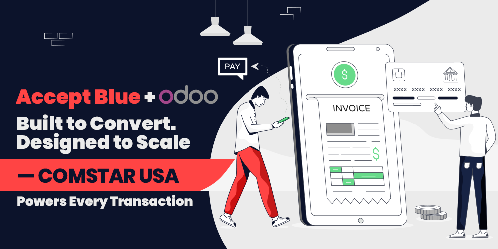 built to convert, designed to scale with accept blue & odoo