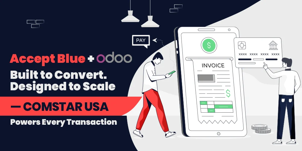 built to convert, designed to scale with accept blue & odoo
