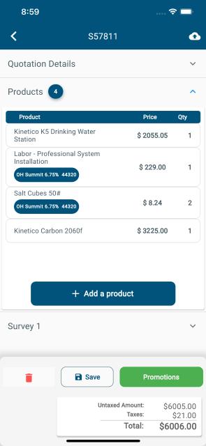 Odoo ERP UI
