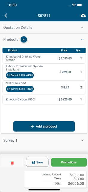 Odoo ERP UI