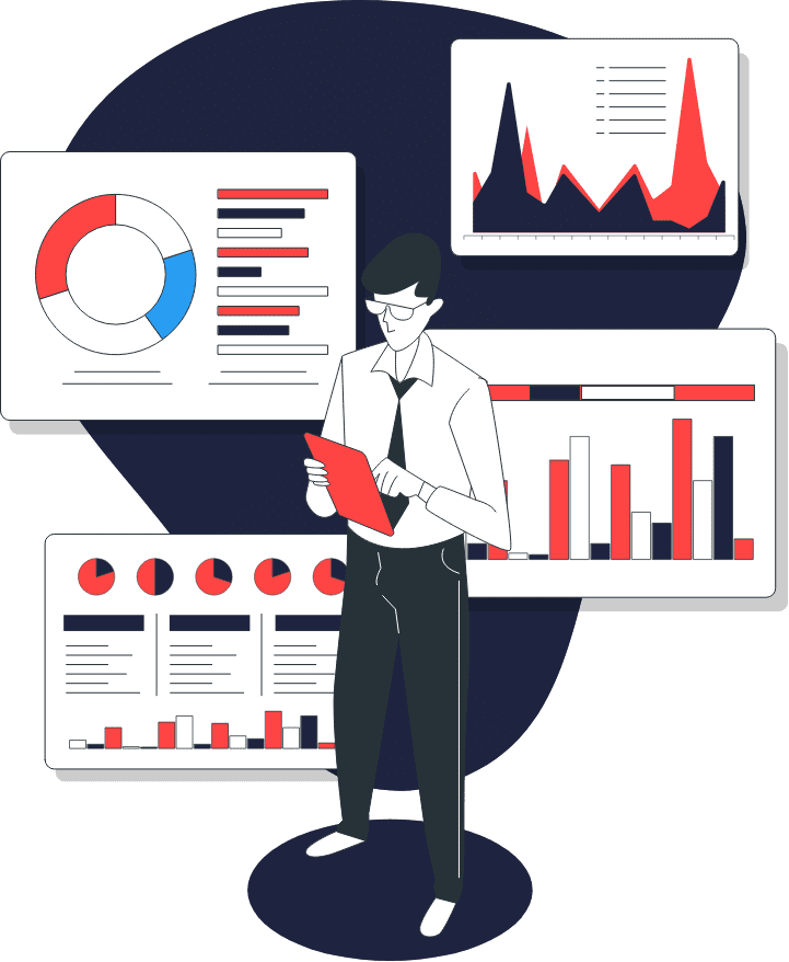 Business Analyst presenting dashboards Business Analyst presenting dashboards