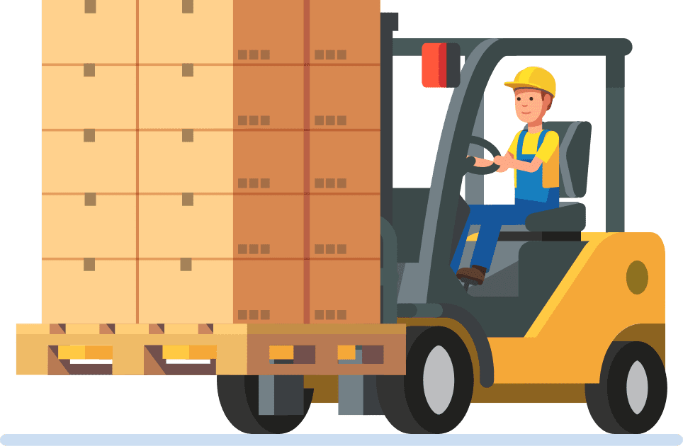 Vehicle moving goods in Warehouse Vehicle moving goods in Warehouse